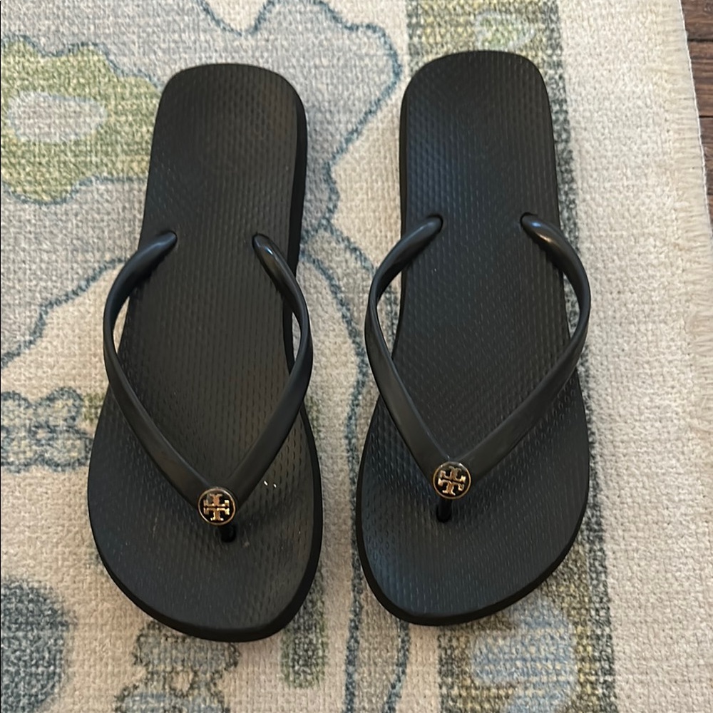 Tory Burch Black Flip Flops